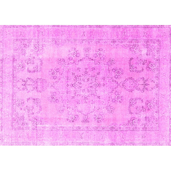 Ahgly Company Indoor Rectangle Persian Pink Traditional Area Rugs, 5' x 7'
