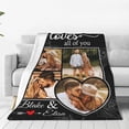 thumbnail image 4 of Custom Blanket with Picture Text Customized Photo Throw Blanket for Adult, Kids Personalized Family Photo Blanket for Mom, Dad, Grandma, Grandpa, Memorial Gifts for Christmas, Anniversary, Birthday, 4 of 6