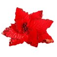 thumbnail image 1 of Toystoory Navidad cabeza de flor artificial fiesta boda adorno de Navidad hogar granja oficina comedor DIY decoración flores falsas Kits de decoración para fiestas Rojo Toystoory HA069944-01, 1 of 6