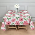 thumbnail image 3 of Pioneer Flower Floral Print Pattern Square Tablecloth,Waterproof Square Table Cover,Wipeable Spillproof Washable Table Cover for Home Kitchen Party Decor 52"x52"(132x132cm), 3 of 6