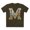 Army, variant on Letter M Graphic Design Tee Unisex 100 Cotton With Antique Gold Letters Artwork T-Shirt