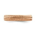 thumbnail image 2 of Rose Plated Sterling Silver Patterned Wedding Band Ring, 2 of 5