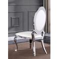 thumbnail image 6 of White Marble 7 piece Dining Set with Silver Stainless Steel Base, 6 of 6