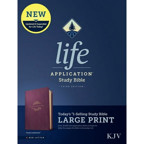 KJV Life Application Study Bible/Large Print (Third Edition)-RL-Purple Leatherlike