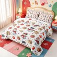 thumbnail image 3 of Manfei Kawaii Xmas Pink Christmas Twin Quilt Set,Winter Holiday Twin Coverlet Set,2 Pieces,1 Bedspread and 1 Pillowcase, 3 of 7