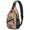 Geometric Diamond Orange Pattern, variant on Geometric Triangle Brown Pattern Sling Backpack, Unisex Daily Travel Sling Pack with Side Mesh Pockets, Adjustable Ambidextrous Strap Gift Ideas for Hiking Cycling Walking