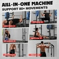 thumbnail image 5 of MITONOS Home Power Cage, 2000LBS Squat Rack with LAT Pulldown, Multi-Function Weight Cage Strength Training Machine, Workout Cage with More Attachments for Home Gym Garage, BK, 5 of 9