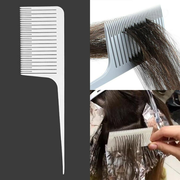 Professional -resistant Fabric Made of ABS That Highlights The Foiling Hair  Comb - White 