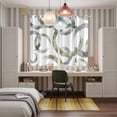 thumbnail image 5 of Sage Green Grey Kitchen Curtains 84 Inch Length, Geometric Circle Modern Abstract Simple Art Grommet Top Bedroom Living Room Curtains, Light Filtering Cafe Curtain Drapes 2 Panels Set 104''x84'', 5 of 9