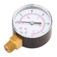 thumbnail image 3 of Manómetro De Latón 1/4 BSPT, 1 Manómetro De Rosca Con Escala Doble Para Medición De Presión De Agua, Gas Y Petróleo, 3 of 7