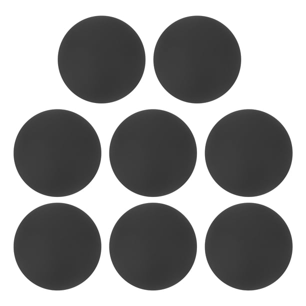 Uxcell 12Pack Protector de pared para tope de puerta, 30mm/1" Negro Bumper autoadhesivo de PVC para manija de puerta en casa u oficina