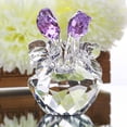 thumbnail image 1 of H&D Purple Crystal Rose Bouquet Flowers Figurines Ornament with Gift Box, 1 of 6