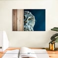 thumbnail image 3 of Elephant Stock Peeking Owl Wall Art - Horizontal Canvas Wall Art - Living Room Wall Decor - Animal Canvas - Blue And Beige Decor - 12" x 8", 3 of 8