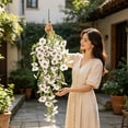 thumbnail image 6 of Artificial Petunia Hanging Vines Fake Silk Flowers for Outdoor Wall Porch Balcony, 6 of 7