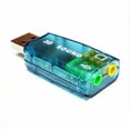 thumbnail image 3 of YOPTOP USB Audio Adapter 3D Sound card 5.1 USB 3.5mm mic headphone Headset Jack Stereo, 3 of 5