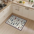 thumbnail image 2 of ODIKA 3'x5' Washable Throw Rug Stain Resistant, Low Profile, Non-Slip Hooked Fishing Lure Novelty Vintage Tackle Nautical Border Lake for Entryway, Kitchen, Mudroom, 2 of 7