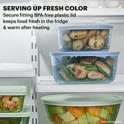 Pyrex Simply Store Tinted 6-Piece Round Glass Storage Set with 2c/4c/7c and Airtight Lids, Blue