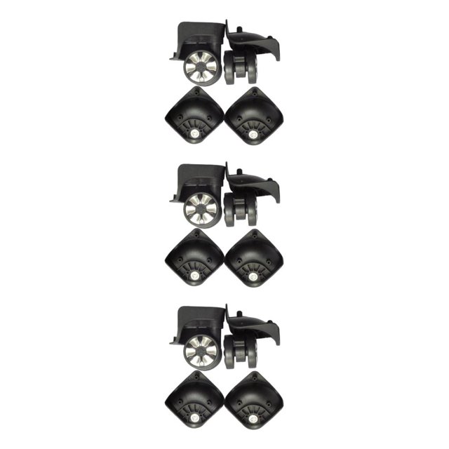 crativent Roulettes Pivotantes Robustes 2 Pcs pour Bagage et Valise avec Rouleau de Voyage à Roulement Fluide A78 Noir 5,3 cm 3 Ensembles