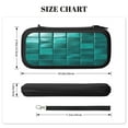thumbnail image 4 of Blue Green Square Ceramic Pattern, Carrying Case For Nintendo Switch & OLED Version, Eva Pouch Case for Console & Accessories with 10 Game Card Slot & Wristband, Black, 4 of 6