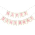thumbnail image 1 of Banner CROWNOS de arpillera para feliz cumpleaños, decoración rústica rosa, 1 of 6