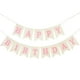 thumbnail image 1 of Banner CROWNOS de arpillera para feliz cumpleaños, decoración rústica rosa, 1 of 6