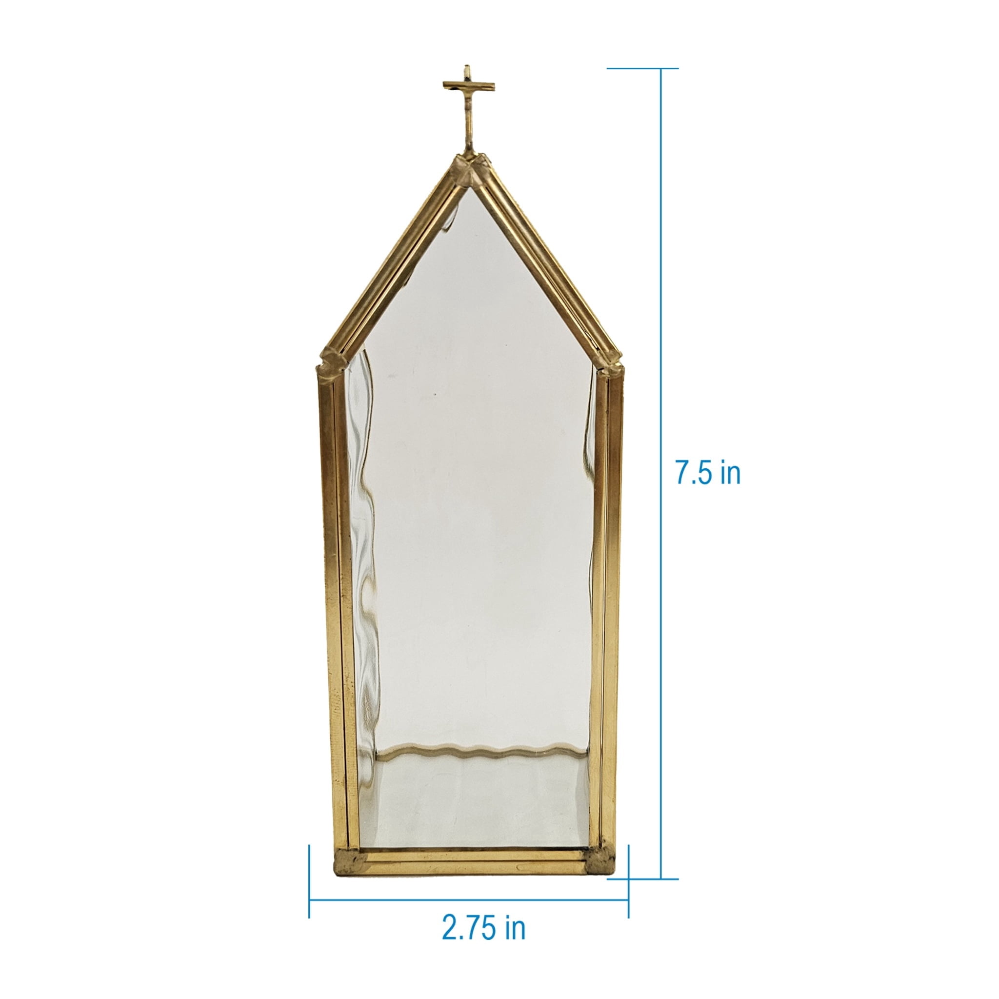 Clear Glass Church Candle Holder, 7.5", by Holiday Time