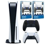 Sony Playstation 5 Disc with Extra Controller and Dual FPS Grip Kit Bundle - Midnight Black