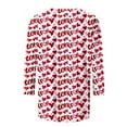 thumbnail image 5 of Penkiiy T-Shirt de la Saint-Valentin pour Femmes Manches 3/4 Col Rond Mignon Cœurs d'Amour Graphiques Décontractés Mode Hauts Blouse m Multicolore, 5 of 5