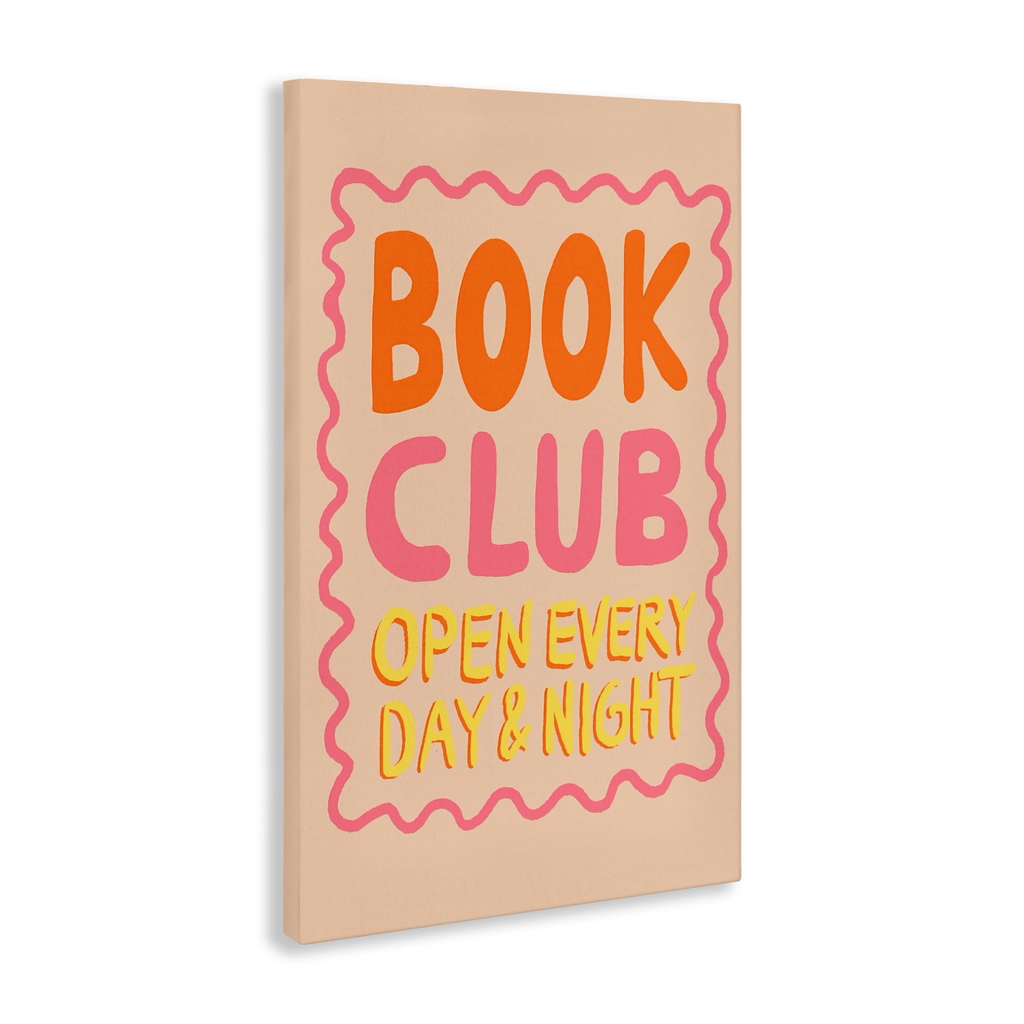 Book Club Day & Night Canvas Wall Art, design by Florentina Dolci