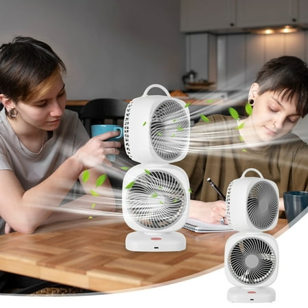 

MagicXflow Small Desk Fans Mini Table Fan Small Room Blower Oscillation Room Fan Mover Air Circulator Utility Suitable and Ideal for Tabletop Camping Outdoor 5 Speed Settings