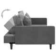 thumbnail image 5 of vidaXL Adult 2-Seater Sofa Bed with Two Pillows - Dark Grey Velvet, 5 of 5