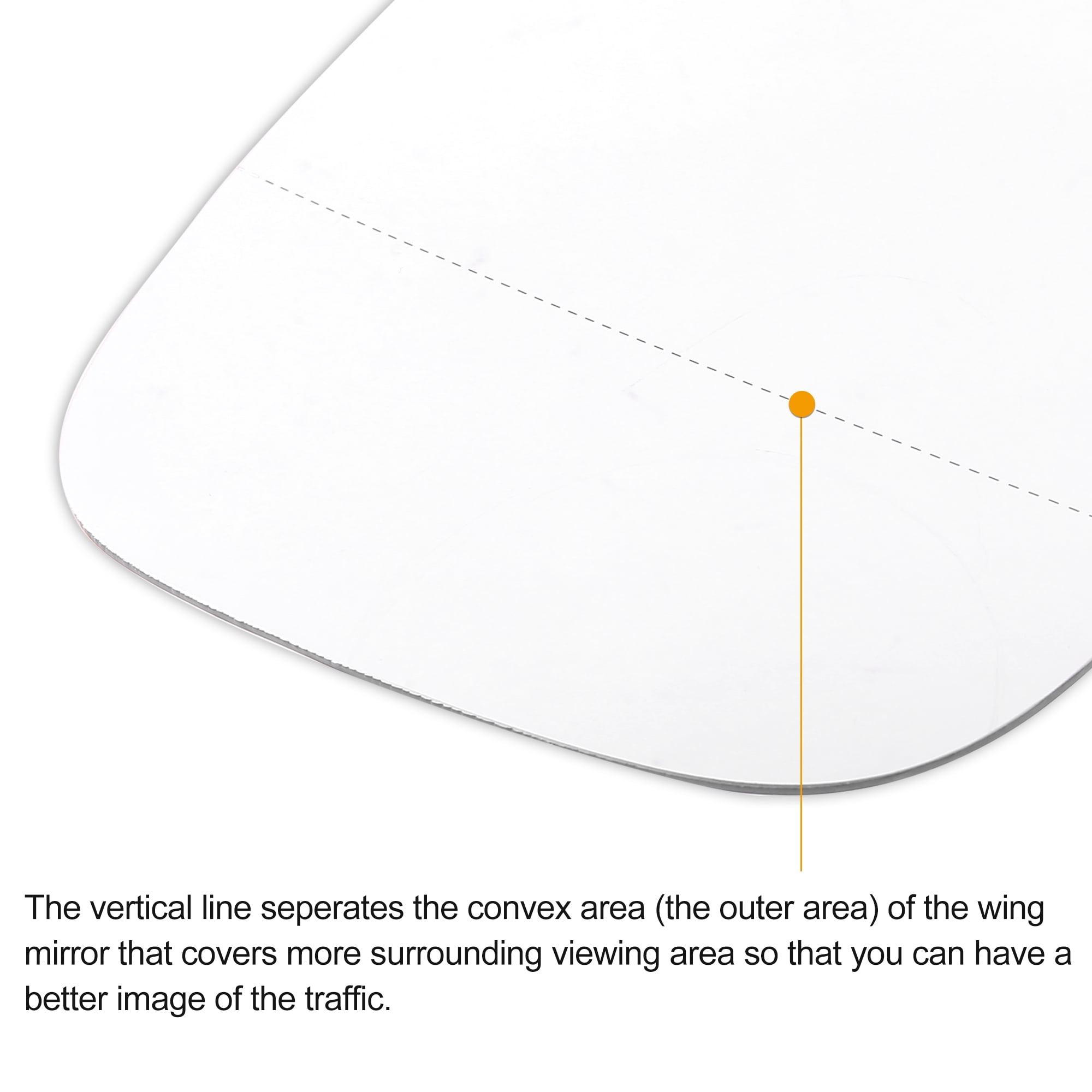 Unique Bargains Car Rearview Left Side Heated Mirror Glass Backing Plate