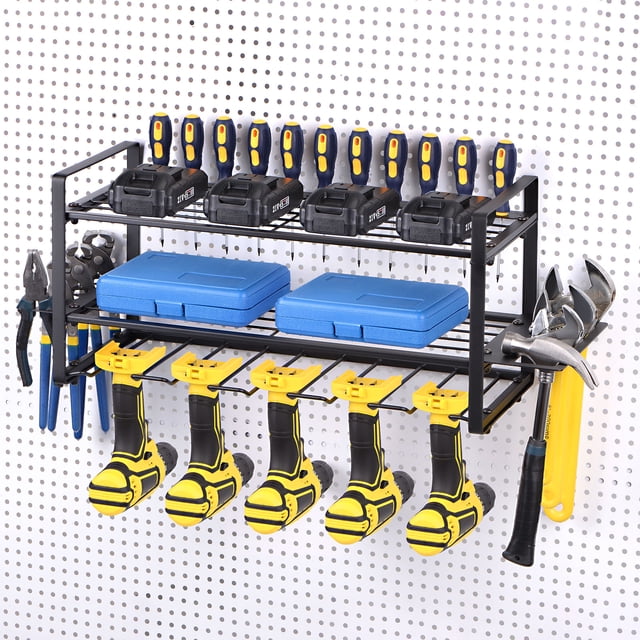 Eléctrica Herramienta Organizador 3 Capas 5 Brocas Almacenamiento Bastidores Pared Montaje Estilo Garaje Herramienta Estante para Eléctricas Herramientas y Mano Herramientas