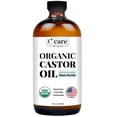 thumbnail image 1 of Aceite de Ricino Orgánico C CARE Botella de Vidrio Virgen Extra para Crecimiento del Cabello y Cejas, 1 of 6