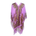 thumbnail image 2 of Joernso Women Summer Beach Bikini Cover Up Loose Chiffon Blouse Shawl Scarf with Buttons, 2 of 6
