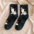 thumbnail image 2 of Womens Knit Cat Socks Vintage Soft Cabin Warm Socks Thick Knit Cozy Winter Socks for Women Gifts, 2 of 2