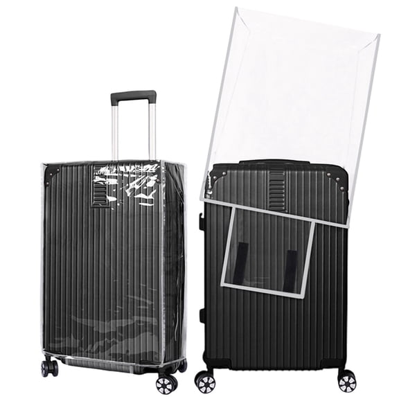 PVC Luggage Protector 24 Inch Transparent Suitcase Cover Clear Heavy Duty Waterproof Dustproof Antiscratch Approved Protective Sleeve Case