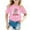 Pink, variant on Hiijoy Big Girls Mother's Day T-Shirt Short Sleeved Cotton T Shirt for Kids, Sizes 1-9