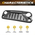 thumbnail image 3 of AMERICAN MODIFIED Front Grille with Lights for 07-18 Jeep Wrangler JK, 3 of 12