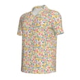 thumbnail image 2 of Rocae Watercolor Wildflowers for Men's Short Sleeve Polo Shirt, Quick Drying Performance Moisture Wicking Sports Men's Golf Shirt Small, 2 of 9