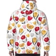 thumbnail image 7 of Daiia Tulips Flowers for Men's Fashion Hoodies & Sweatshirts with Kangaroo Pocket Hooded Sweatshirt Breathable & Moisture Wicking-Large, 7 of 7