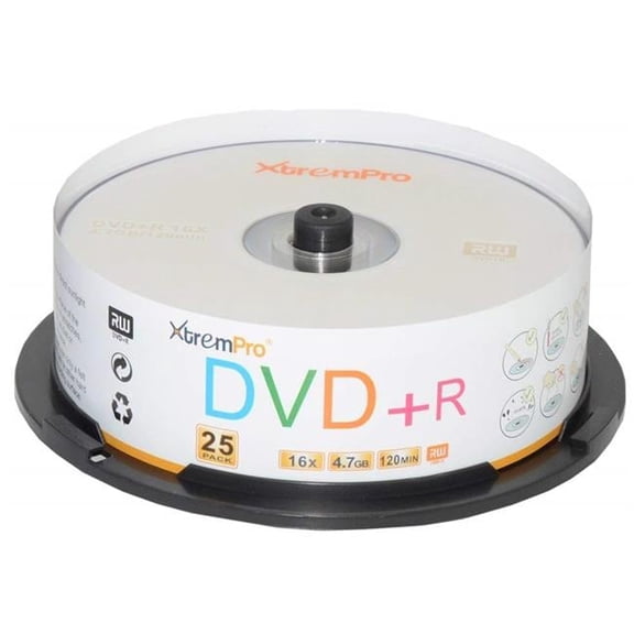 DVD-R 16X 4.7GB 120Min Recordable DVD Blank Discs in Spindle - Pack of 25
