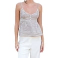 thumbnail image 1 of Txlixc Camisola casual de verano para mujer, sin mangas, cuello en V profundo, dobladillo con volantes, chaleco Txlixc  Casual, 1 of 9