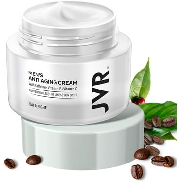 Mens Face Anti Aging Wrinkle Moisturizing Cream, Face Lotion Day & Night with Caffeine, Niacinamide, Facial Skin Care 1.7 oz