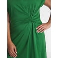 thumbnail image 3 of Terra & Sky Women's Plus Ruched Front Maxi Dress with Short Sleeves, Sizes 0X-5X, 3 of 4
