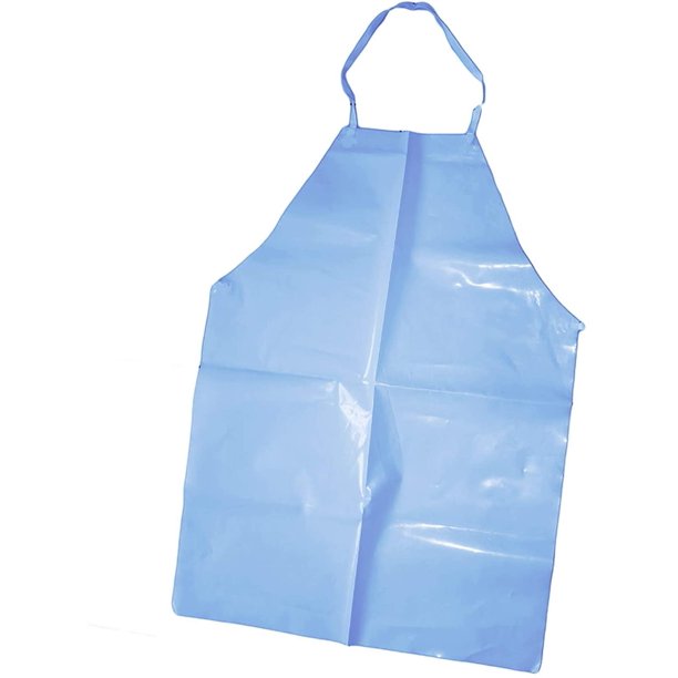 AMZ Supply Waterproof PVC Aprons 6 Mil Blue, White 12 Vinyl Die Cut