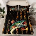 thumbnail image 2 of Feelyou 3D Pike Fish Full Size Sheets for Teens, Branches Botanical Bed Sheets, Hunting and Fishing Sheet Sets, Ultra Soft Bedroom Decor, 4-Piece, 2 of 7