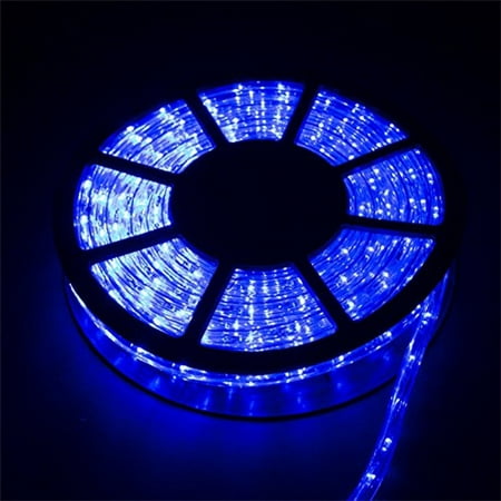 Ainfox 110V 50 Ft. 2 Wire Led Rope Lights,Christmas Lights Waterproof Indoor Outdoor Use Indoor/Outdoor Use for Backyard Party Christmas Thanksgiving Decoration (Blue)