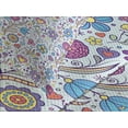 thumbnail image 4 of Ambesonne Pastel Quilted Bedspread Set 3 Pcs, Doodle Botany Garden, Queen Size, Multicolor, 4 of 5