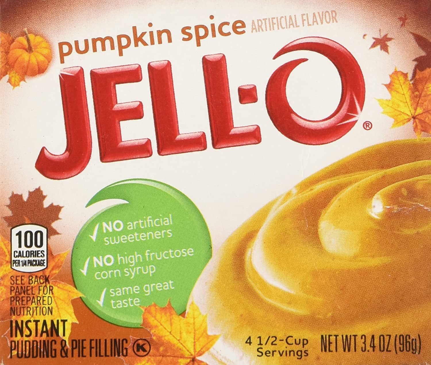 Kraft JellO Limited Edition Pumpkin Spice Flavor Instant Pudding and Pie Filling 3.4ounce